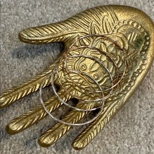 Gold and Silver Hoop Earrings